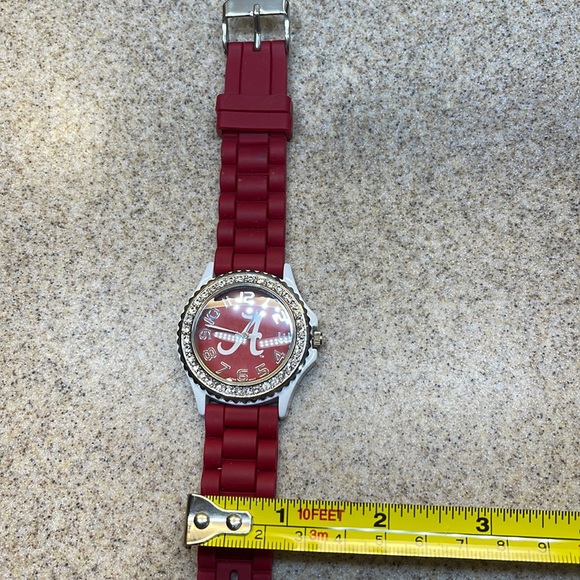 ALABAMA FANS. RED and WHITE WATCH WITH WHITE A ON FACE.  NEW BATTERY main image 15